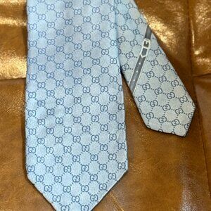 Gucci "GG" Jacquard Sky Blue Men's Tie